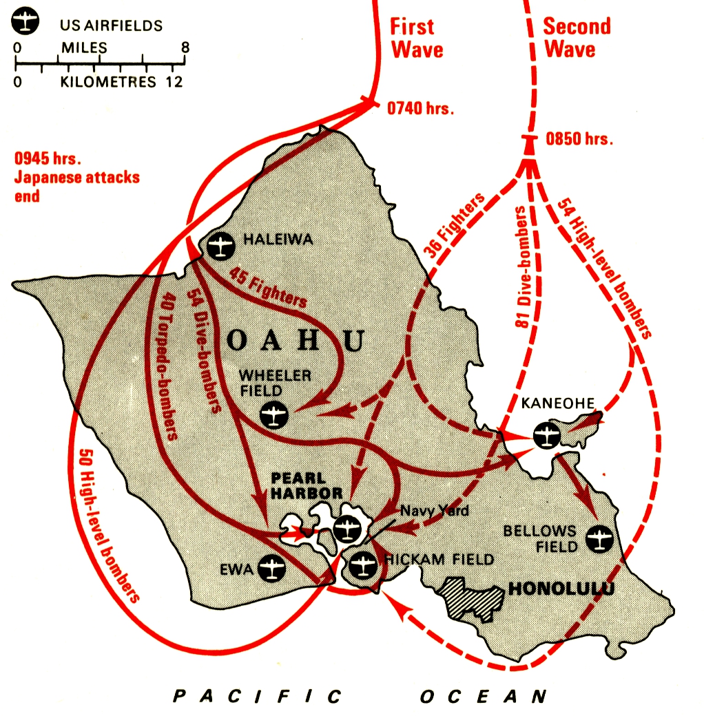 Map of Japan's flight path